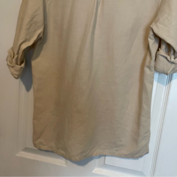 Marie St Barth Safari Cotton Button Down Shirt Sz 40 European Rope Embroidered - Picture 9 of 10